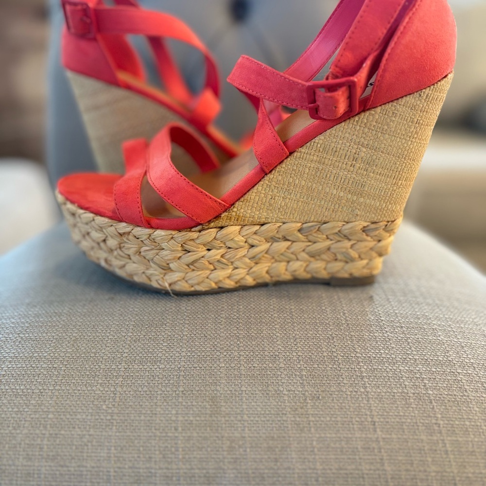JustFab Coral Wedge Sandals